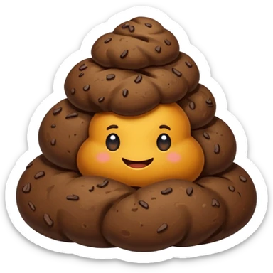 Poop eating poop sticker