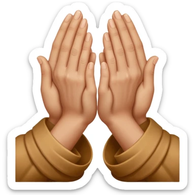 2 hands prayer sticker