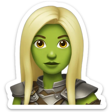 orc blonde warrior woman sticker