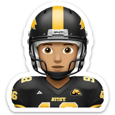 Appalachian State football player, but make the words on it say app state ￼ sticker