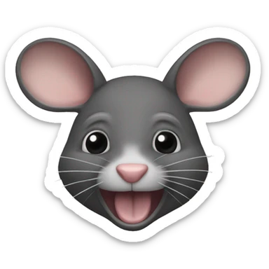 Ratón con un quso  sticker