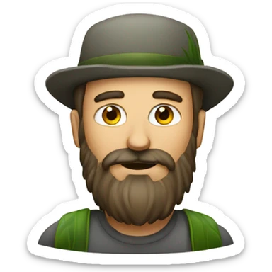 cannabis grower with beard sticker