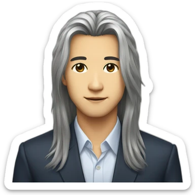 young-president-japanese-longhair sticker