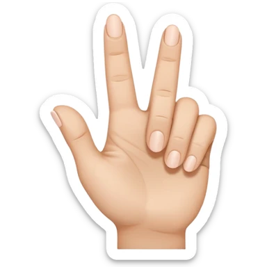 hand pointing right, only pinky finger extended, other fingers folded, minimalistic, standard emoji appearance sticker