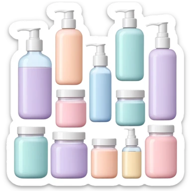 Skincare products sticker