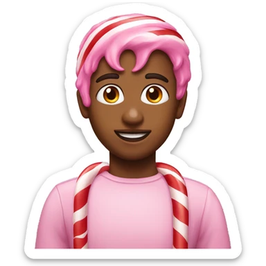 candy cane pink sticker