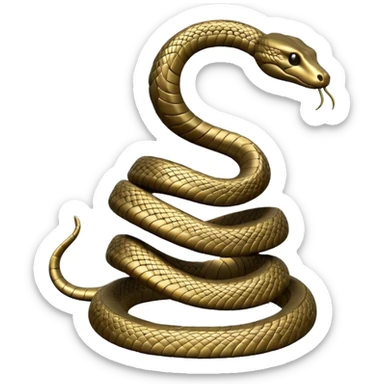Snake sculpture Standing sticker