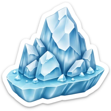A 3D iceberg in Apple emoji style
 sticker