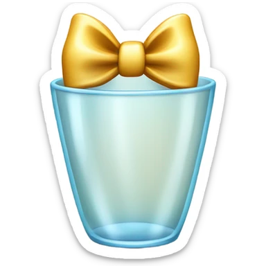 Cute bow glass cup the trendy one sticker