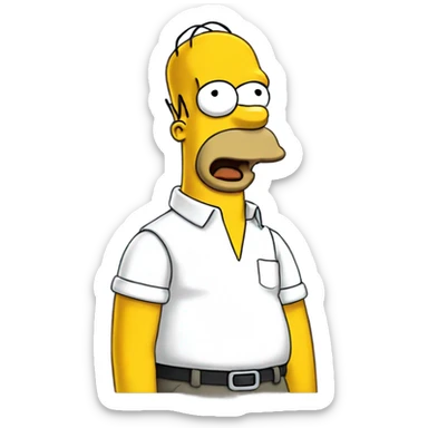homer simpson sticker