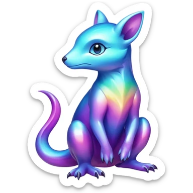 Shiny Colorful Dusk-Colored Fionbri-creature by Falvie (full body) sticker
