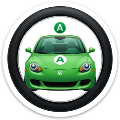 Jeune permis le A de jeune conducteur genre le petit rond  sticker