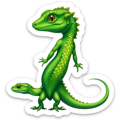 Lizard in dress sticker