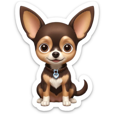 Chihuahua  noir marron prénom daisy pixar dessin animé cinéma Géant film Disney  sticker