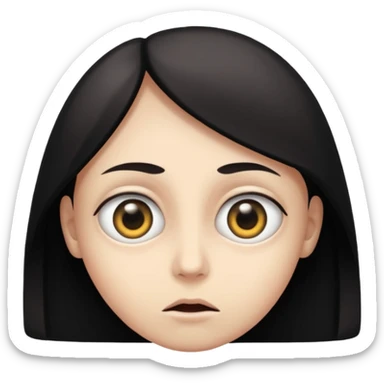 Wide eyes / Shadow to represent fear sticker