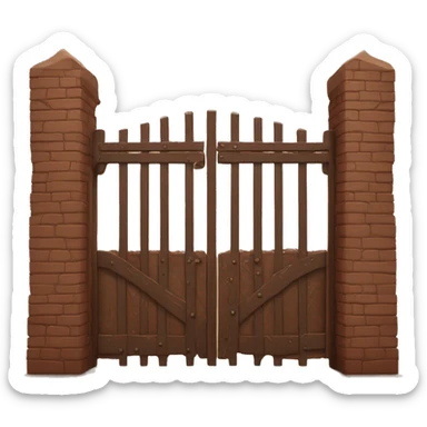big gate made of brownies sticker