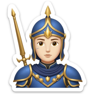 Moon Guard – crescent spear,Royal Soldiers. sticker