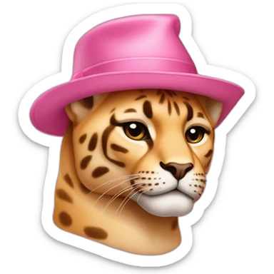 Panthère rose qui se réveille avec un chapeau de dormir sticker
