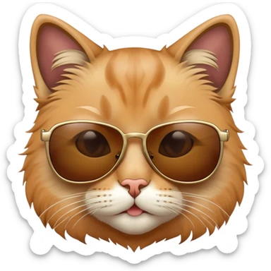 Cat with sunglasses sticker