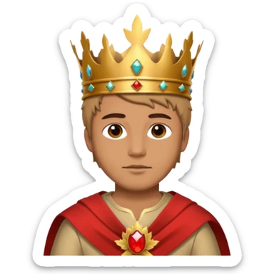 Autumn King – maple crown + bronze sash,Red Kings. sticker