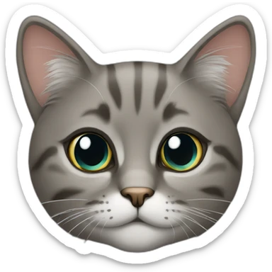 Cat persa cinza sticker