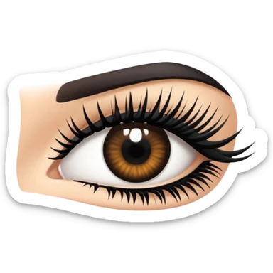 РЕресницы черные в стиле айфон sticker