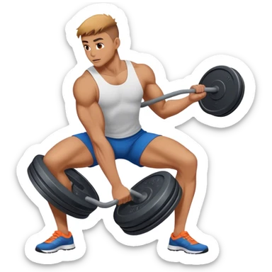 Rotational-Landmine exercise sticker