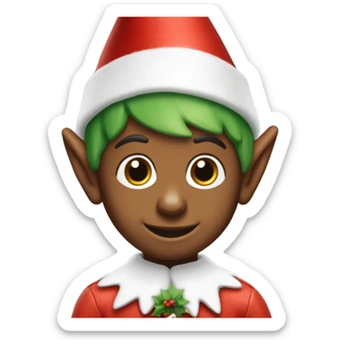 Cute elf on the shelf boy sticker