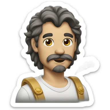 León con humo sticker