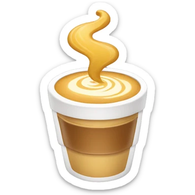 Golden latte sticker