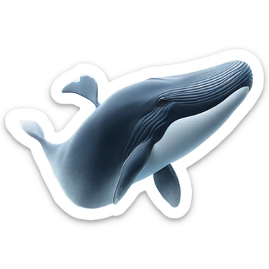 Whale blowing kisses sticker