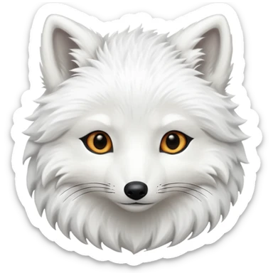 White fox emoji sticker
