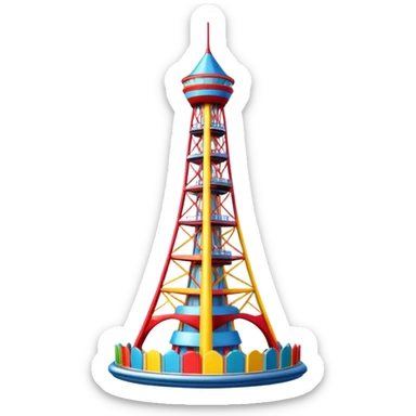 Amusement park drop tower sticker