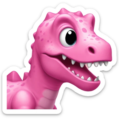 pink dinosaur ￼ sticker