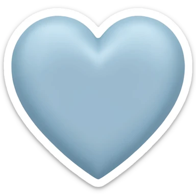 pastel dusty blue heart sticker
