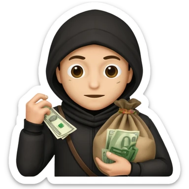 un holbre vestido de ladron sticker