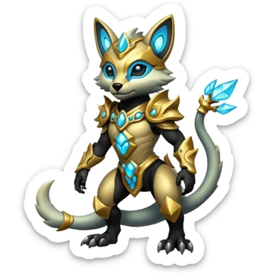 Protogen-Primagen-animal-fantasy-creature, full body sticker