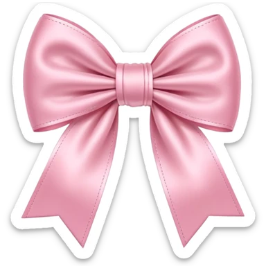 Baby pink bow sticker