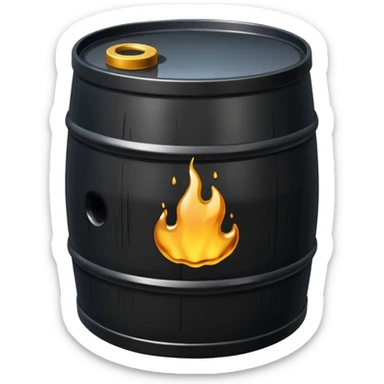 generate a realistic a barrel of oil sticker