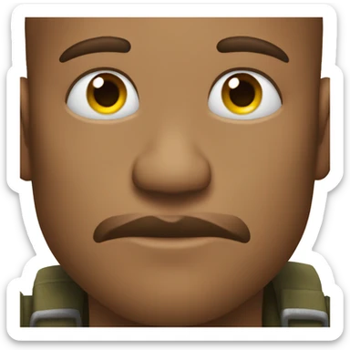 an emoji for a thousand yard stare sticker