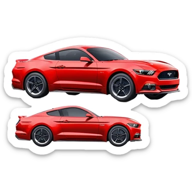 Ford Mustang sports car sticker