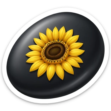 black sunflower seed sticker