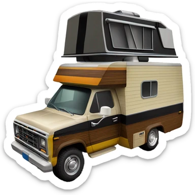Real 70s Darth Vader’s Winnebago dually woody family camper sticker