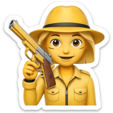 Emoji con arma sticker