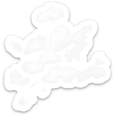 a gentle, pure white fog, soft and billowy, ethereal atmosphere sticker