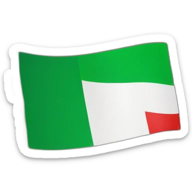 A glass-easted Italian flag sticker