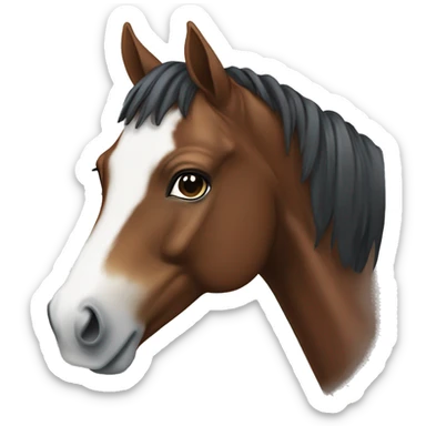 Bay horse with white socks sticker
