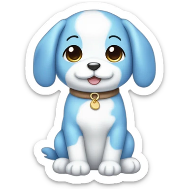 Cinnamaroll sitting blue cute sticker