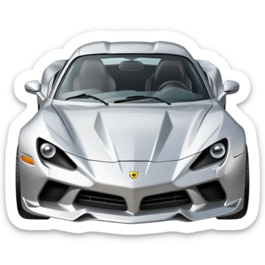 A crashed sports car sticker