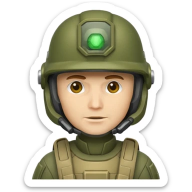 soldier with masterchief helmet sticker